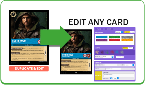 Edit any card Steps of Lorcana editor